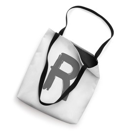 Creative Bold Dark Grey Letter R - Alphabet - Marker Design Tote Bag
