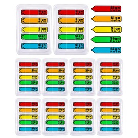 1000 Pcs Sign Here Sticky Tabs, Notary Signature & Date Page Flags