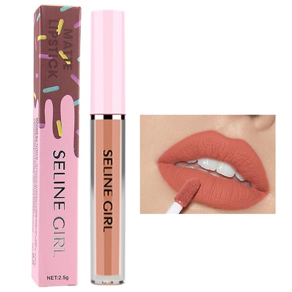 DayaEmmoTQ Matte Liquid Lipstick Waterproof Non-Stinging Velvet Lip Necker Long