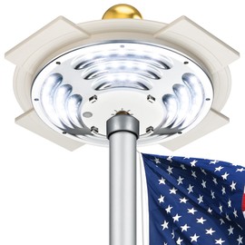 13.6" Solar Flag Pole Light, 3000Lm Light with 6000mAh Battery, 20H Runtime
