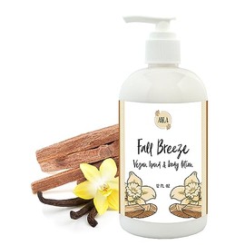 Aira All Natural Moisturizing Fall Hand Lotion - Vegan Hand Lotion for Men and Women - Luxury Skincare for Bathroom - Lotion for Sensitive Skin - Fall Breeze Lotion - 12 Ounce Bottle