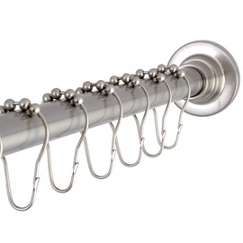 Kingston Brass SCC3118 Edenscape Shower Curtain Rod, Brushed Nickel