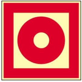 Sign Fire Alarm Manual Highlight Photoluminescent According to ASR A1.3/BGV A8, PVC 20 x 20 cm (Fire Protection, Fire Alarm) Weatherproof