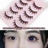FANGCUU False Eyelashes, 5 Pairs, For Upper Eyelids, Natural Cluster