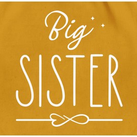 Shirtracer - Gym Bag Backpack - Big Sister - Bags - Big Sister White, 11 mustard yellow