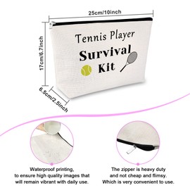 Tennis Gifts for Women Tennis Player Gift Makeup Bag Tennis Lover Gift for Friends Inspirational Gift for Tennis Girl Cosmetic Bag Tennis Team Gift Tennis Coach Gift Christmas Birthday Graduation Gift