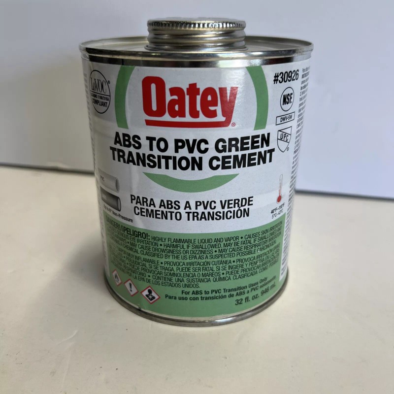 Oatey ABS to PVC Green Transition Cement 32 fl Oz