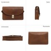 Gusti Handtasche Leder - Zoey Damen Handtasche Umhängetasche Ledertasche Braun
