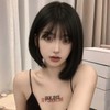 Eileen Bob Black Wig, Natural Fluffy Feel, Women's Wig, Straight,