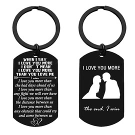 Nfyxcaz Couple Keychain I Love You Keychain for Boyfriend Girlfriend Valentines Day Gifts Husband Wife Gifts Engagement Wedding Gifts I Love You Gifts for Him Her
