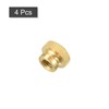 sourcing map Brass Knurled Thumb Nuts, M6x1mm Round Stepped Knobs
