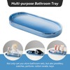 Ceramic Bathroom Accessories Set, 3pcs Blue Bathroom Soap Dispenser Sets