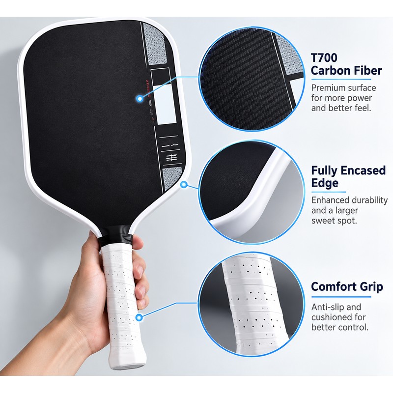 Pickleball Paddle for Competitive and Casual Play – T700 Carbon