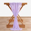 2 Packs Light Purple Chiffon Table Runner 27x120 Inches Elegant