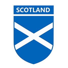 TENNER.LONDON Set of 5 Scotland Team Crest Iron on Screen print Fabric Applique machine washable transfer Scottish Crest