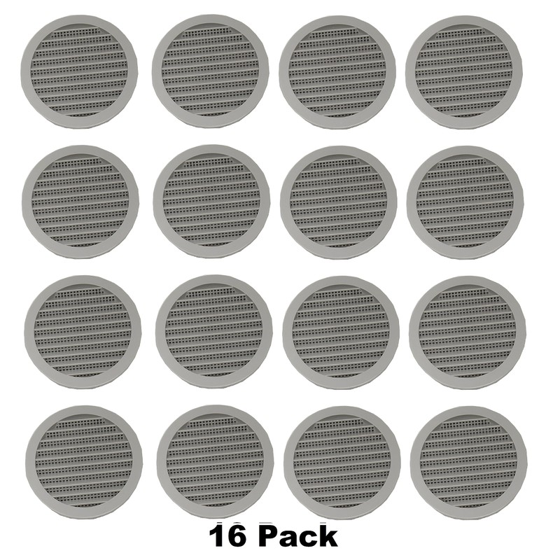4" Round Plastic Louver Soffit Air Vent Reptile Screen Grille