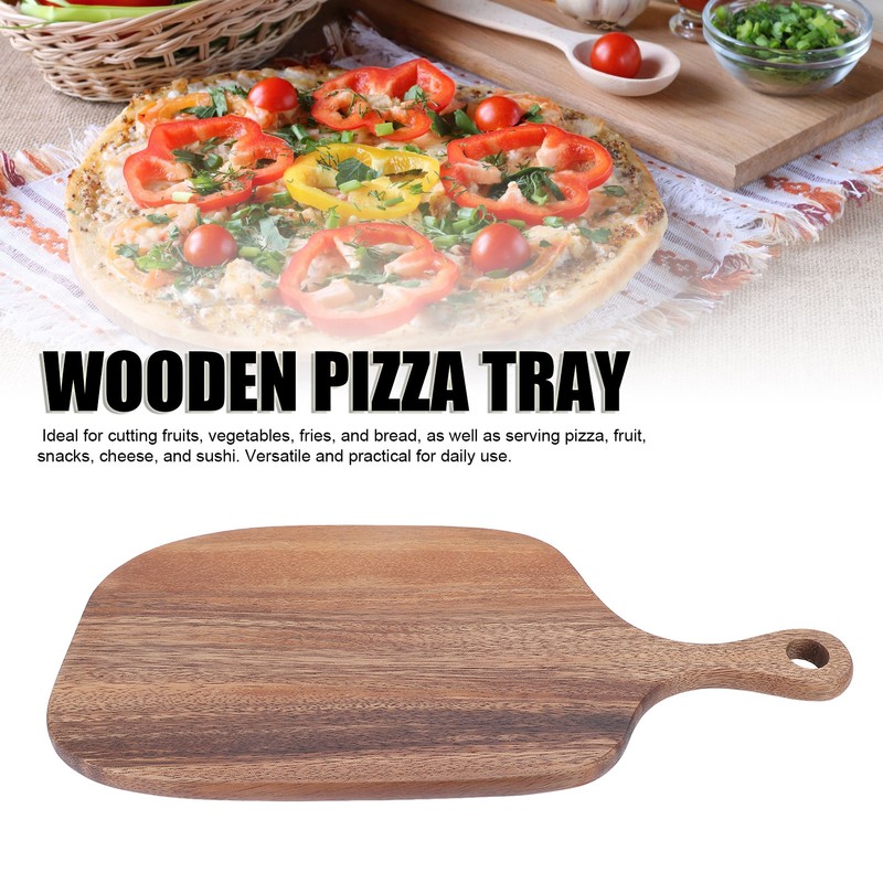 Wooden Pizza Tray Solid Wood Pizza Serving Board Pizza Spatula
