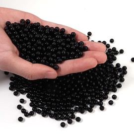 1000 abalorio de perlas negras de 6 mm con agujero redondo para hacer abalorio de perlas sueltas para hacer joyas, perlas falsas para pulseras, collares, arete, llaveros, accesorios para