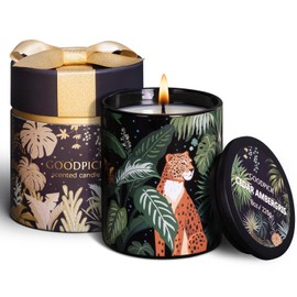 Goodpick Christmas Candle Holiday Gifts, Cedar Ambergris Pine Scented Candles for Men Luxury Candle with Gift Box Winter Candle Soy Candles for Home Scented Birthday Aromatherapy Candles for Him