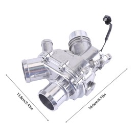 SEADEAR Aluminum Engine Coolant Thermostat Housing Assembly Compatible for LAN*d Ro*ver LR4 Range Sport Velar Discovery & XF XJ XE F-Type F-Pace, 3.0L V6 Engine Thermostat Housing LR117568 AJ814048