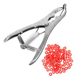 Parliky 1 Set of Pig Tail Pliers Pigs and Sheep Tongs Tail Removal Tool Tail Pliers Bloodless Pliers Livestock Breeding Tool Broken Tail Pliers with Rings