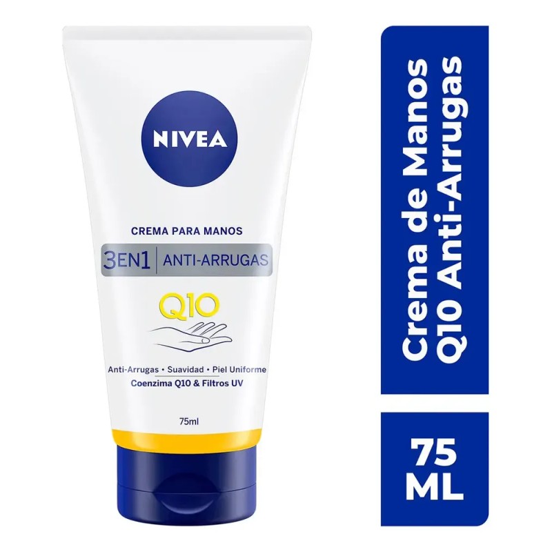 Nivea Q10 Crema de Manos Humectante Antiarrugas, 75ml