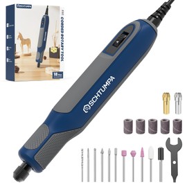 Schtumpa Rotary Tool Kit, Corded Rotary Tool, 4 Variable Speed, 10000-22000RPM, Lightweight, for Sanding, Engraving, Polishing, Grinding, Drilling, Carving, and Jewelry Making