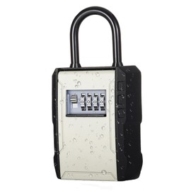 ZHEGE Key Lock Box for Outside, Key Box Wall Mount & Hang, Large Lock Box for House Key Storage 7 Keys, Lockbox for Keys Outdoor Suitable for Home, Flats, Realtor, Key Safe Lock Box Outdoor (Grey)