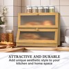 LOHASOK Bread Box for Kitchen Countertop: 2-Tier Bamboo Large Bread