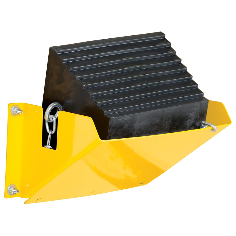 Vestil Wheel Chock Holder, Yellow