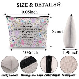 BDPWSS Respiratory Therapist Gift Respiratory Therapy Graduation Gift Lung Therapy Gift RCP RT Care Week Gift RT Makeup Bag (Be Proud RT bagCA)