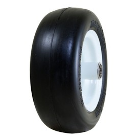 Marathon 11x4.00-5" Flat Free Lawnmower Tire on Wheel, 5" Hub, 1/2" Bearings