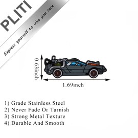 PLITI Ghostbusters Gift Ghostbusters Fans Gift Funny Car Brooch Pin For Cult Movie Lover (ghost car pinCA)