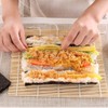 2 Pcs Sushi Mat, 9.5 x 9.5 Inch Natural Sushi