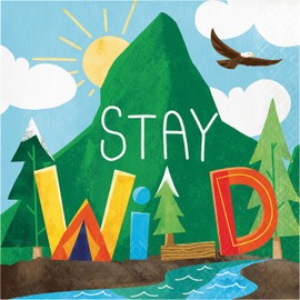 Outdoor Adventure Stay Wild Napkins, 48 ct
