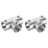 sourcing map 2Pcs 3-Way Pipe Fitting Connector, Fit 1 Inch(25mm)