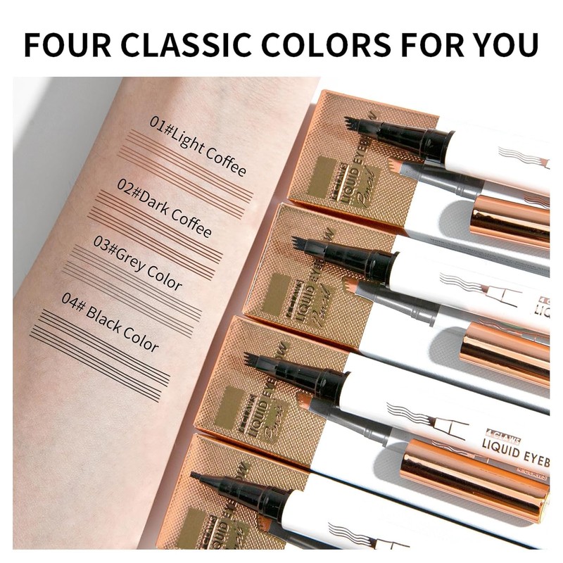 Magic Eyebrow Pencil, Waterproof 3D Microblading Eyebrow Pencil Contour Pen,