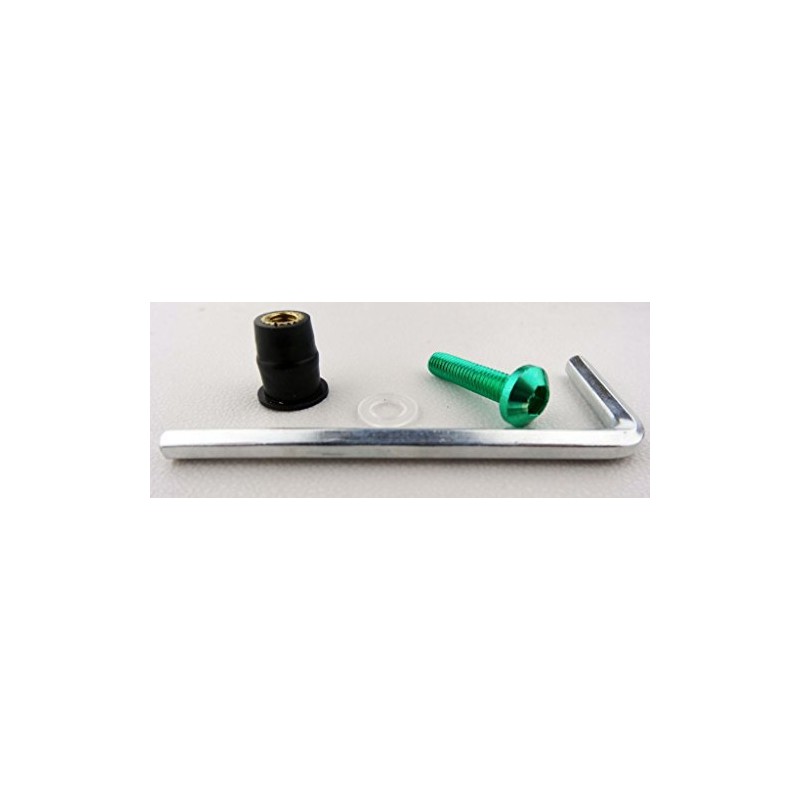 Set of 10 Anodised Motorcycle Aluminium Screws Hexagon Socket Lens