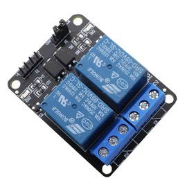 CTWHA 2-way Relay Module Channel DC 5V with Optocoupler Protection Relay Expansion Board MCU Development Board Low Level Trigger Expansion Board Black