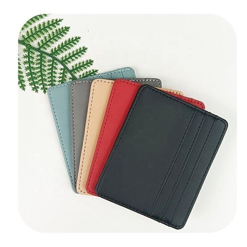 FATASH PU Leather Credit Card Holder Wallet, RFID Blocking Ultra