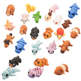 Lqucwepp 25PCS Mini Animal Farm Set,3D Printed Animal Pack,Fit Mini Desktop Decoration, Also Suit Animal Figurines for Littlest Pet Shop（Random Style）