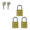 Burg-Wächter Trio 222 20 SB Padlock Set, Brass, 3,5 mm