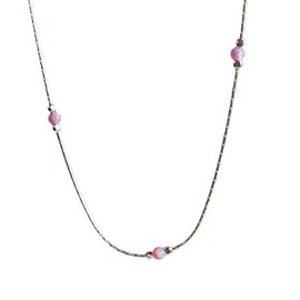 Sterling Silver 3mm Created Opal Beads Choker Necklace for Women Girls