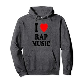 I Heart (Love) Rap Music Hip Hop Rhythm Pullover Hoodie