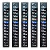 4PCS Fish Tank Thermometer Tropical - LCD Stick-On Temperature Strips