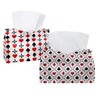2 Pack Tissue Box Cover Holder, Poker Cards Square Rectangle