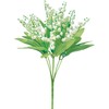 Asca A-33963-011 Artificial Flower Lily of the Valley Bush, Cream White, Total Length: 12.6 inches (32 cm)