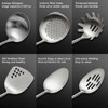 Stainless Steel Kitchen Utensils Set with Wood Handle, 18/10 Metal