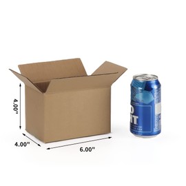 CRUGLA 6x4x4 Shipping Boxes for Small Business, Corrugated Mailing Packaging Box, 25 Packs