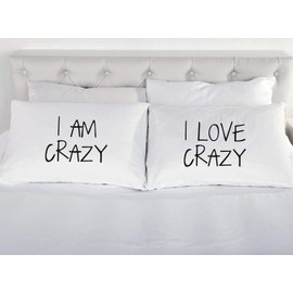 60 Second Makeover Limited I Am Crazy I Love Crazy Pillow Cases Pillowcase Couples Gift Bedding Present Funny
